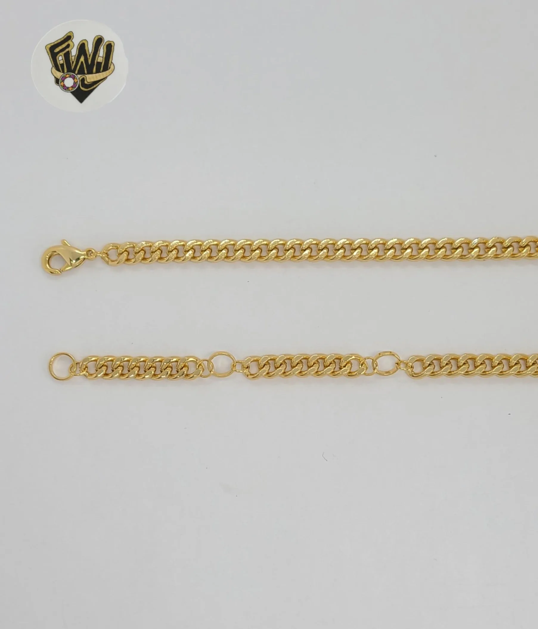 (1-6500-1) Gold Laminate - 5mm Curb Link Heart Necklace - 16.