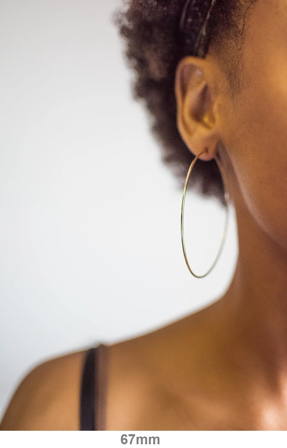 14k Yellow Gold Endless Hoop Earrings (1.2mm Tube), Extra Large Sizes