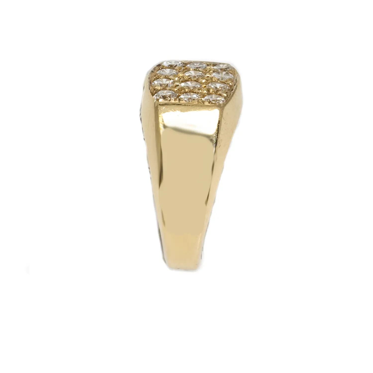 14K Yellow Gold Wide Ring 1 Ctw