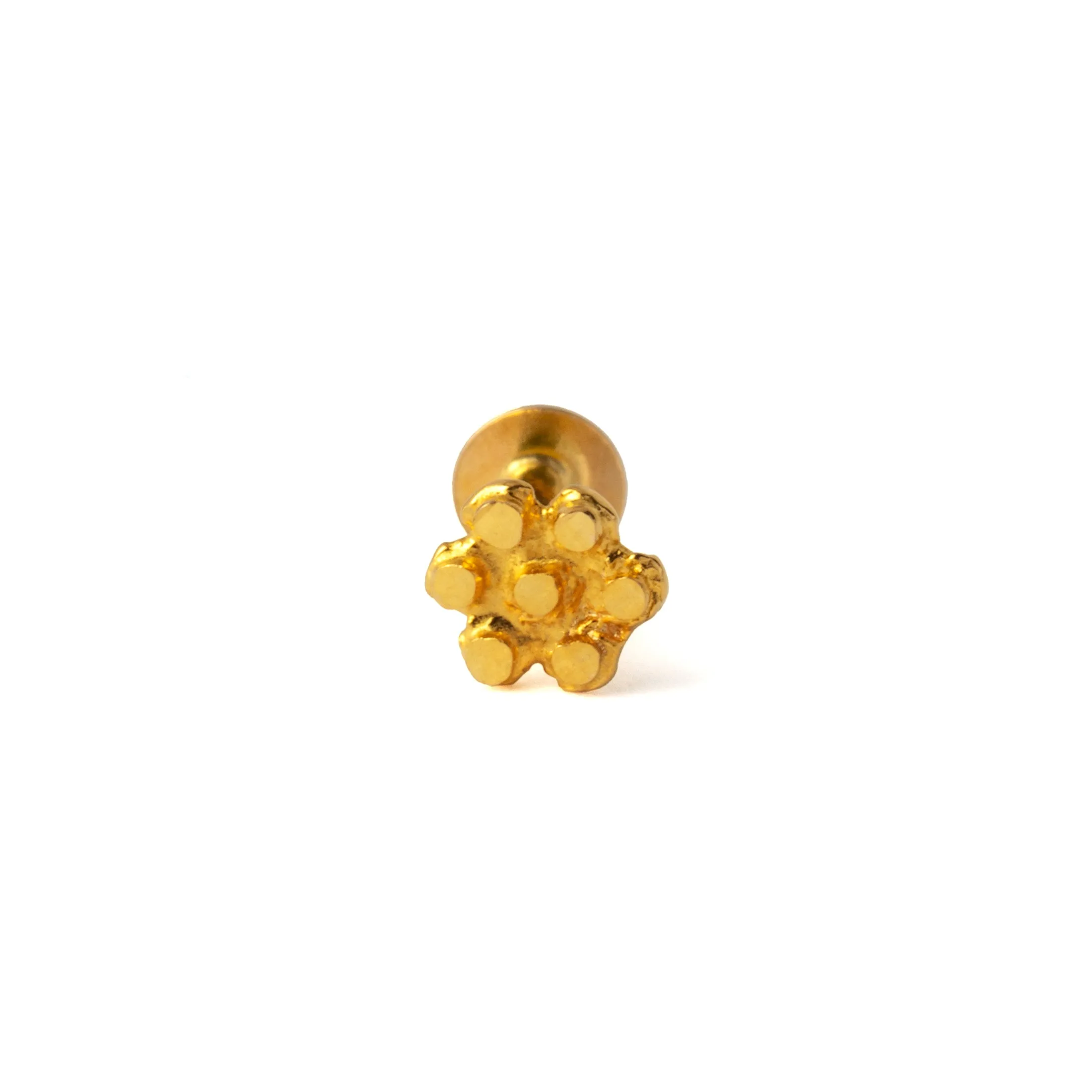 18k Gold Flower Flat Back Stud