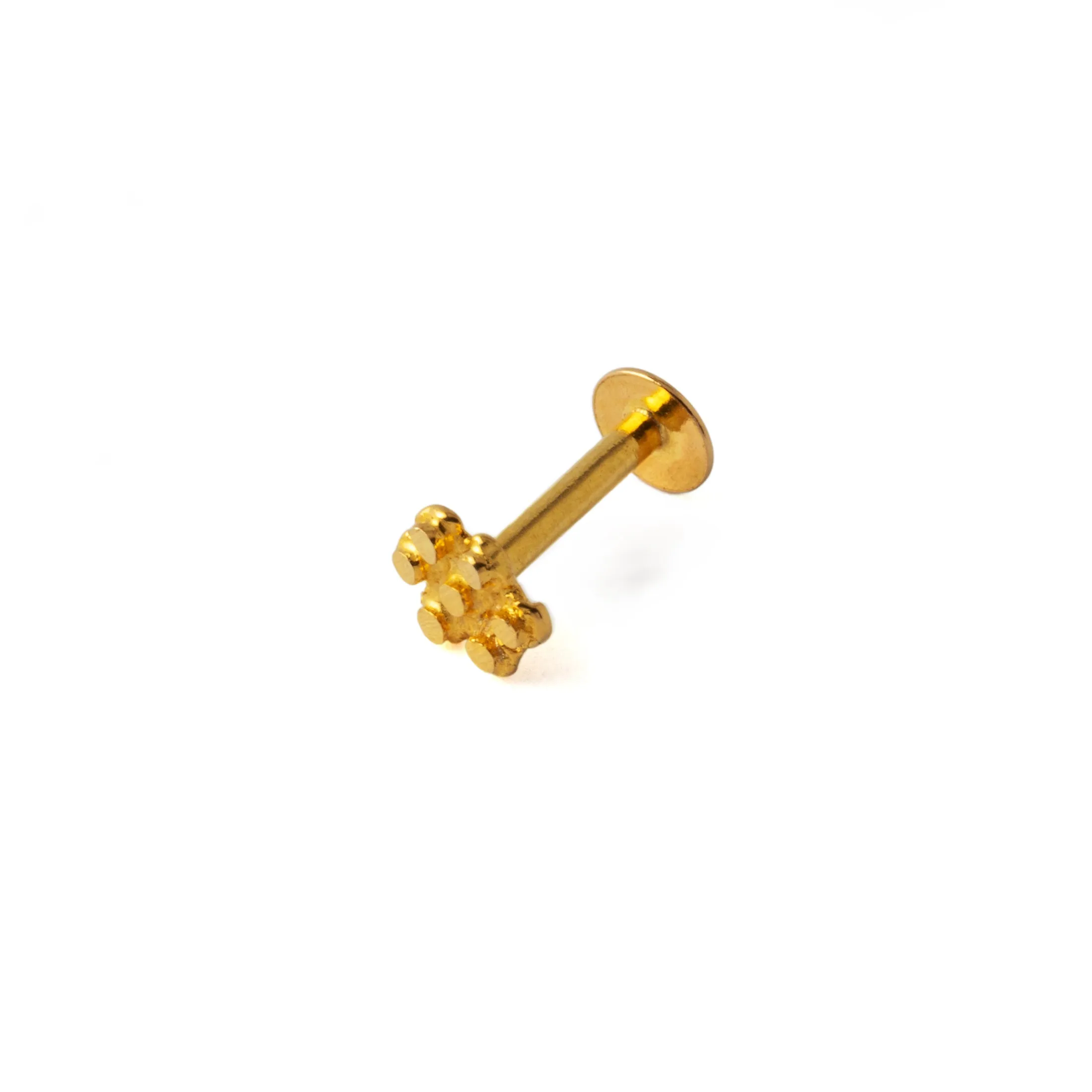 18k Gold Flower Flat Back Stud