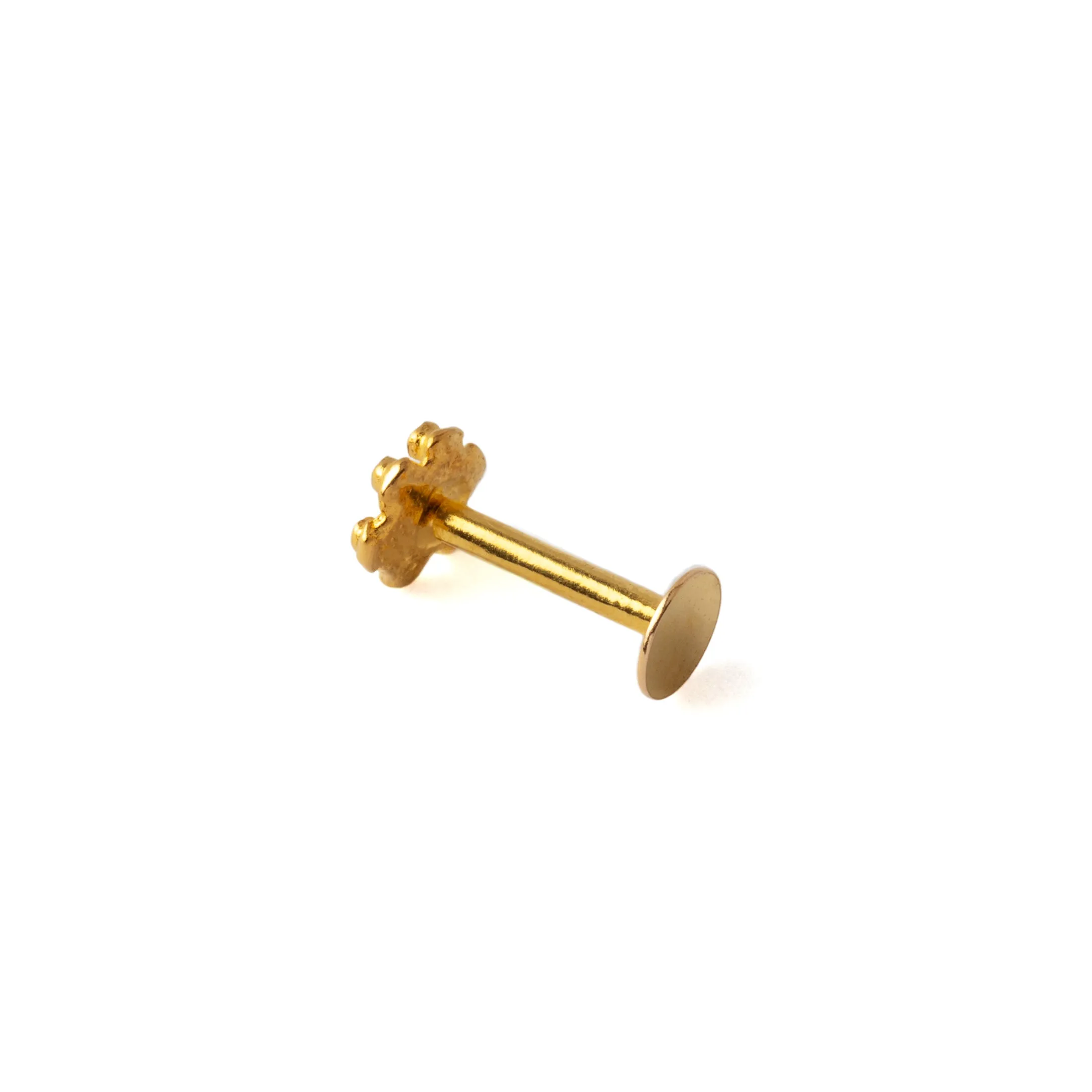 18k Gold Flower Flat Back Stud