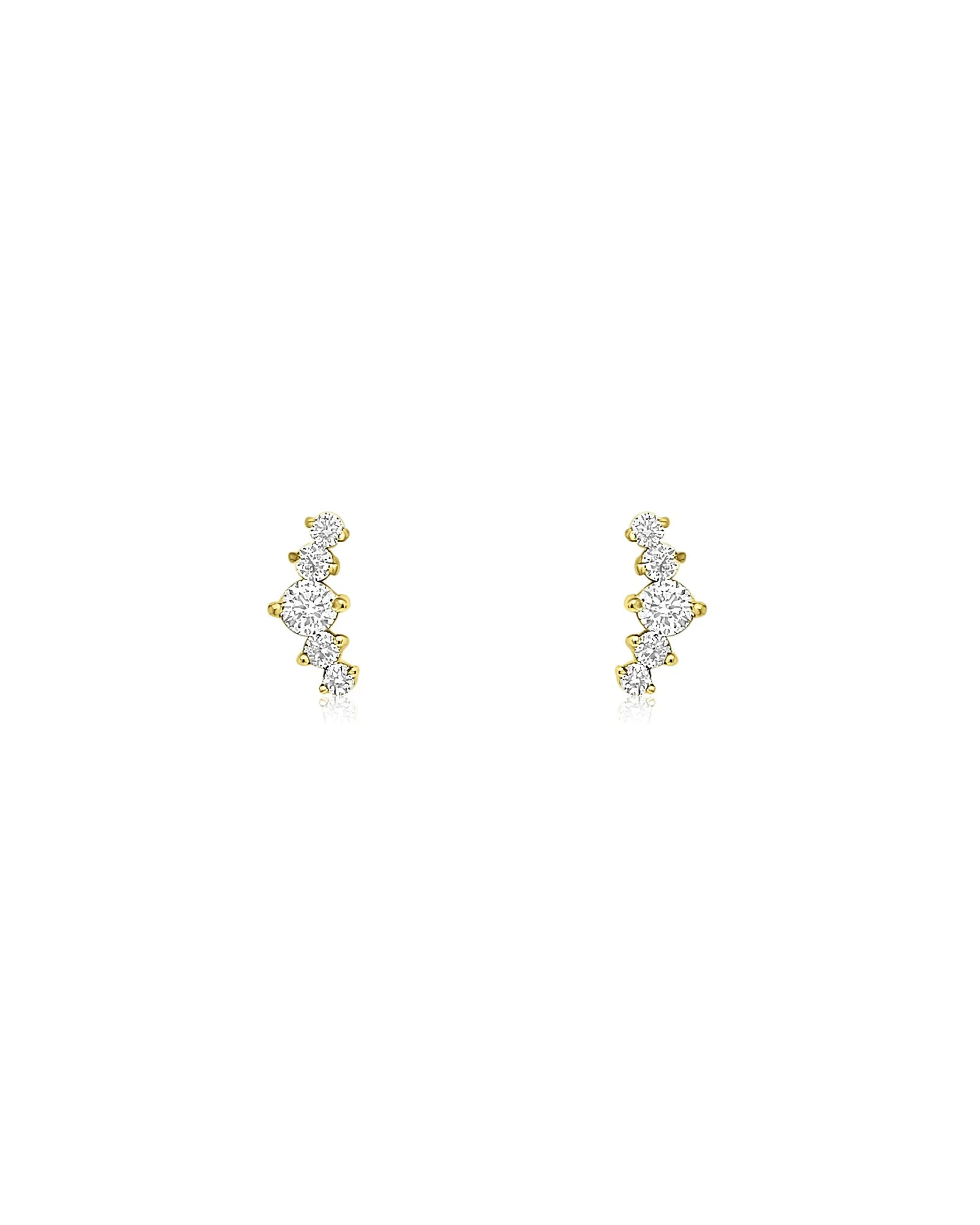 5 Marquise Diamond Curve Studs