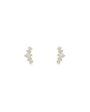5 Marquise Diamond Curve Studs