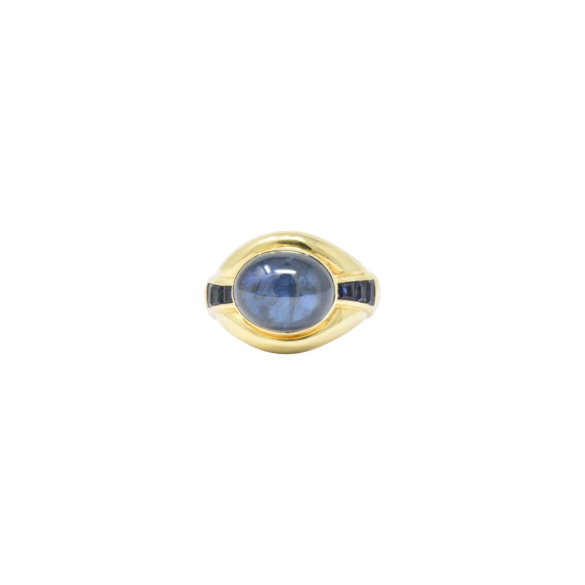 8.00CTS Sapphire & 18K Gold Vintage Ring