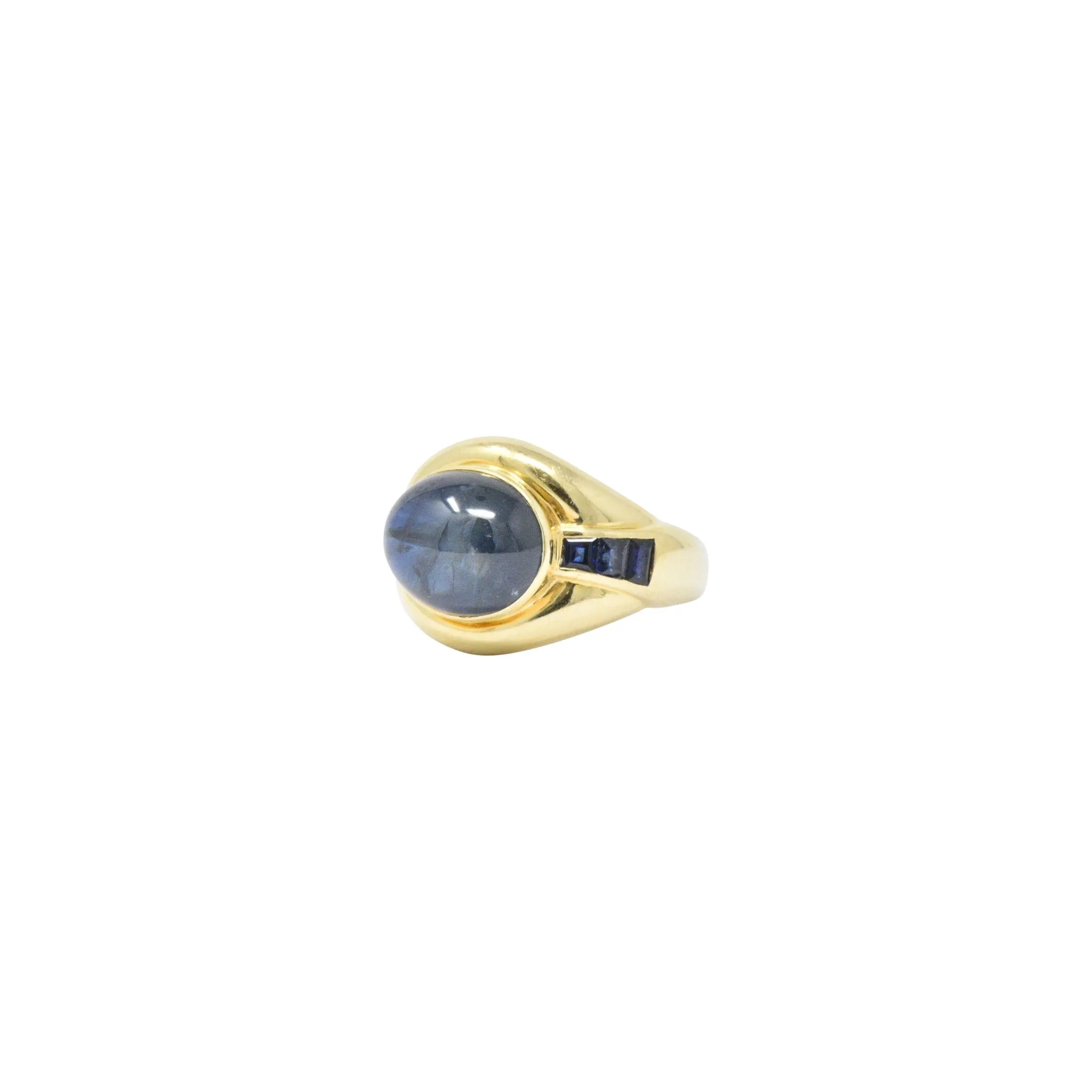 8.00CTS Sapphire & 18K Gold Vintage Ring