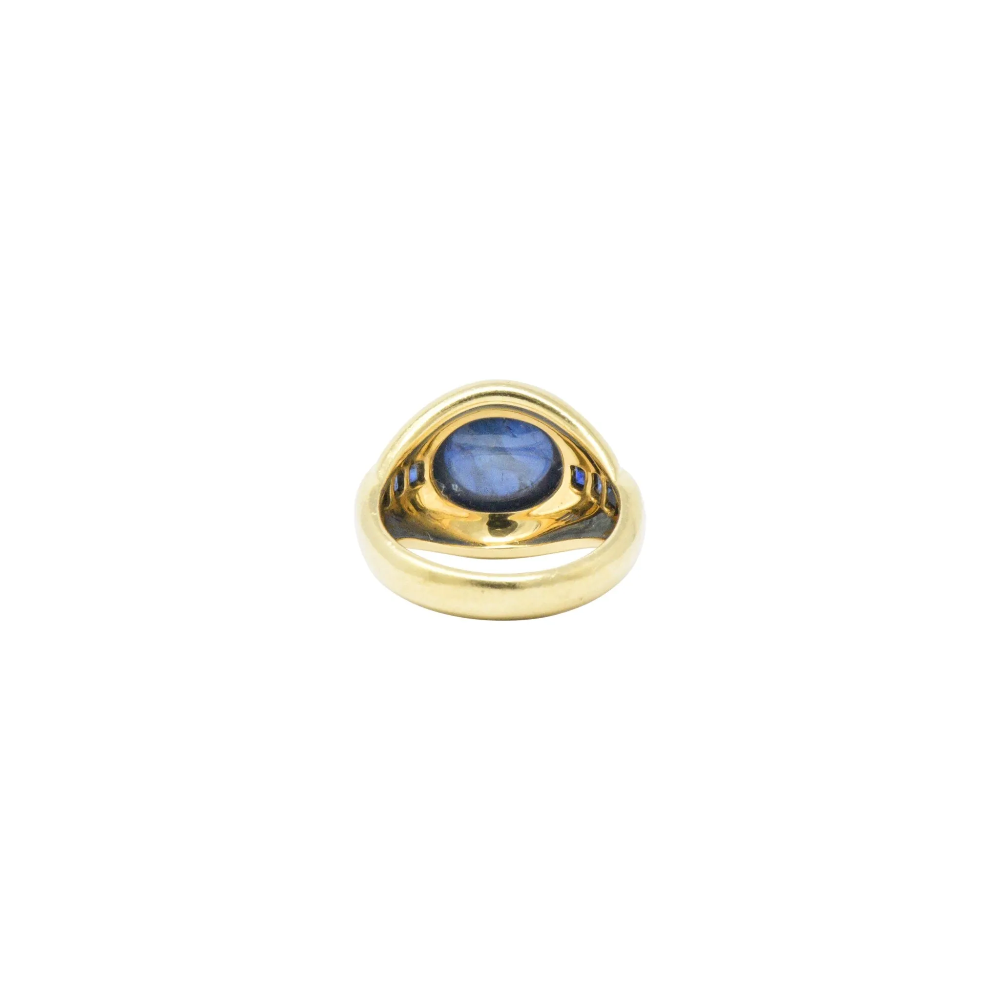 8.00CTS Sapphire & 18K Gold Vintage Ring