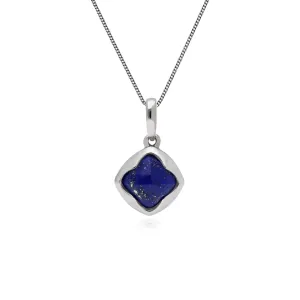 925er Sterlingsilber Lapislazuli 18zoll Halskette