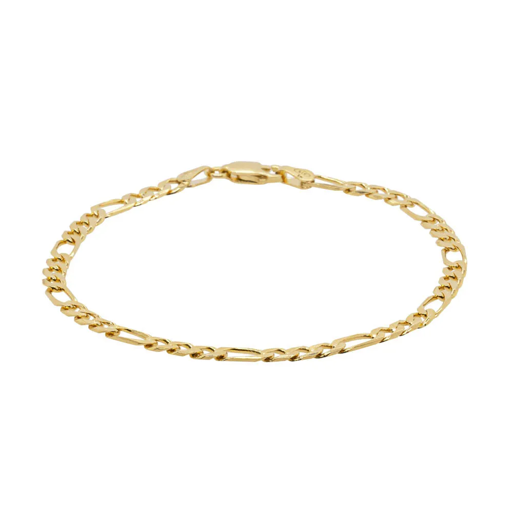 9ct Yellow Gold Figaro Bracelet