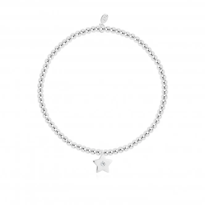 A Little Fabulous Friend Silver 17.5cm Stretch Bracelet 4386