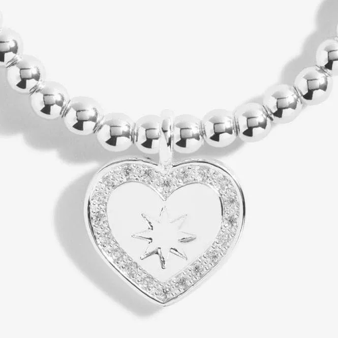 A Little Friendship Knows No Distance Silver 17.5cm Stretch Bracelet 5229