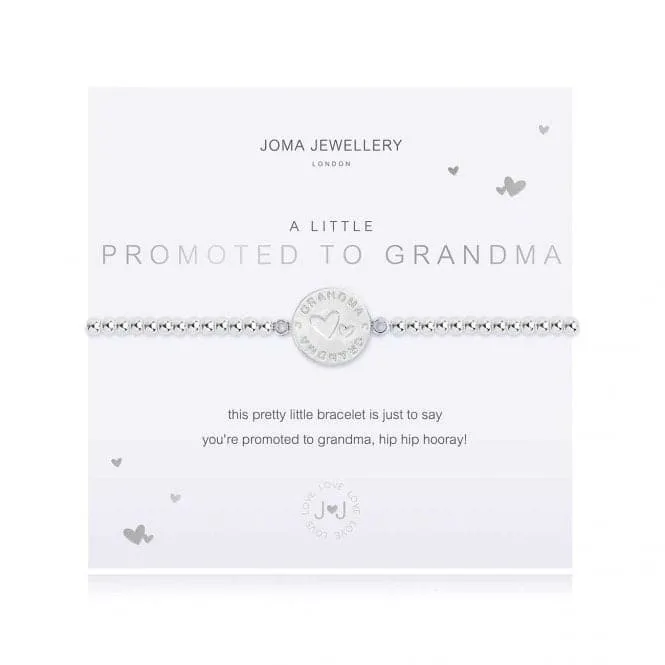 A Little Promoted To Grandma Silver 17.5cm Stretch Bracelet 3887