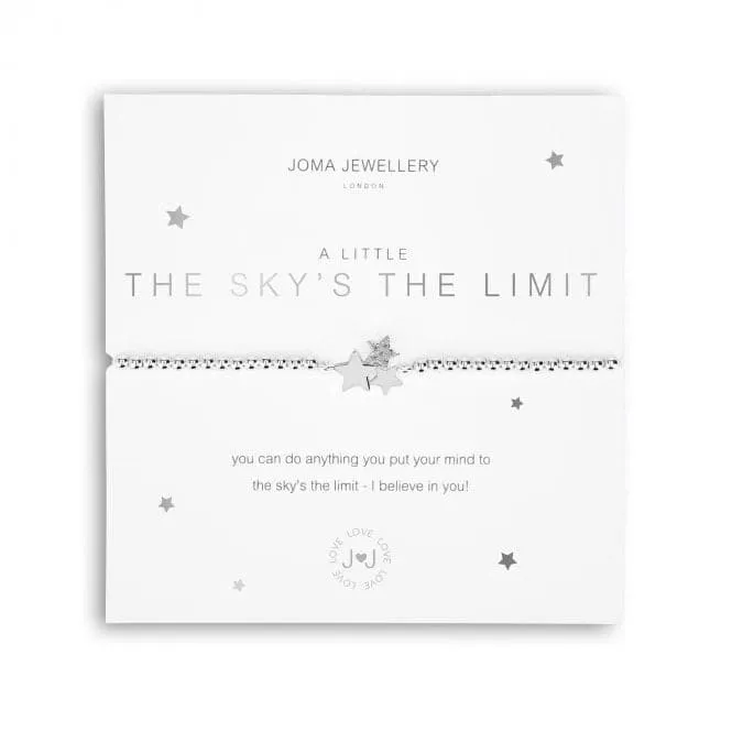 A Little The Sky's The Limit Silver 17.5cm Stretch Bracelet 5214