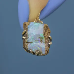 Antique 9ct Gold Boulder Opal Pendant