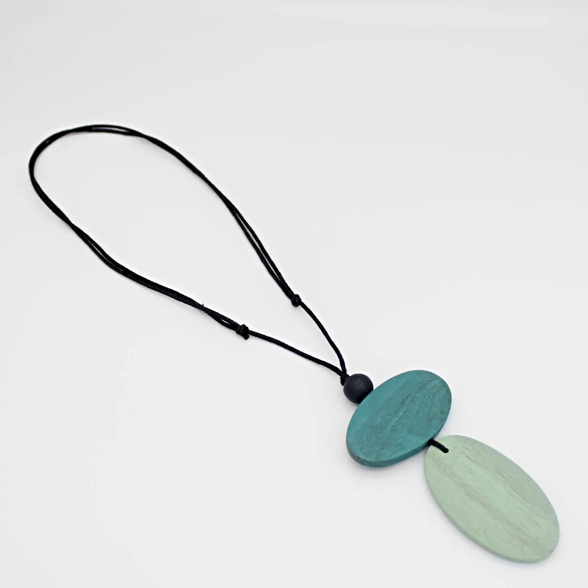 Aqua Double Bead Alaina Pendant