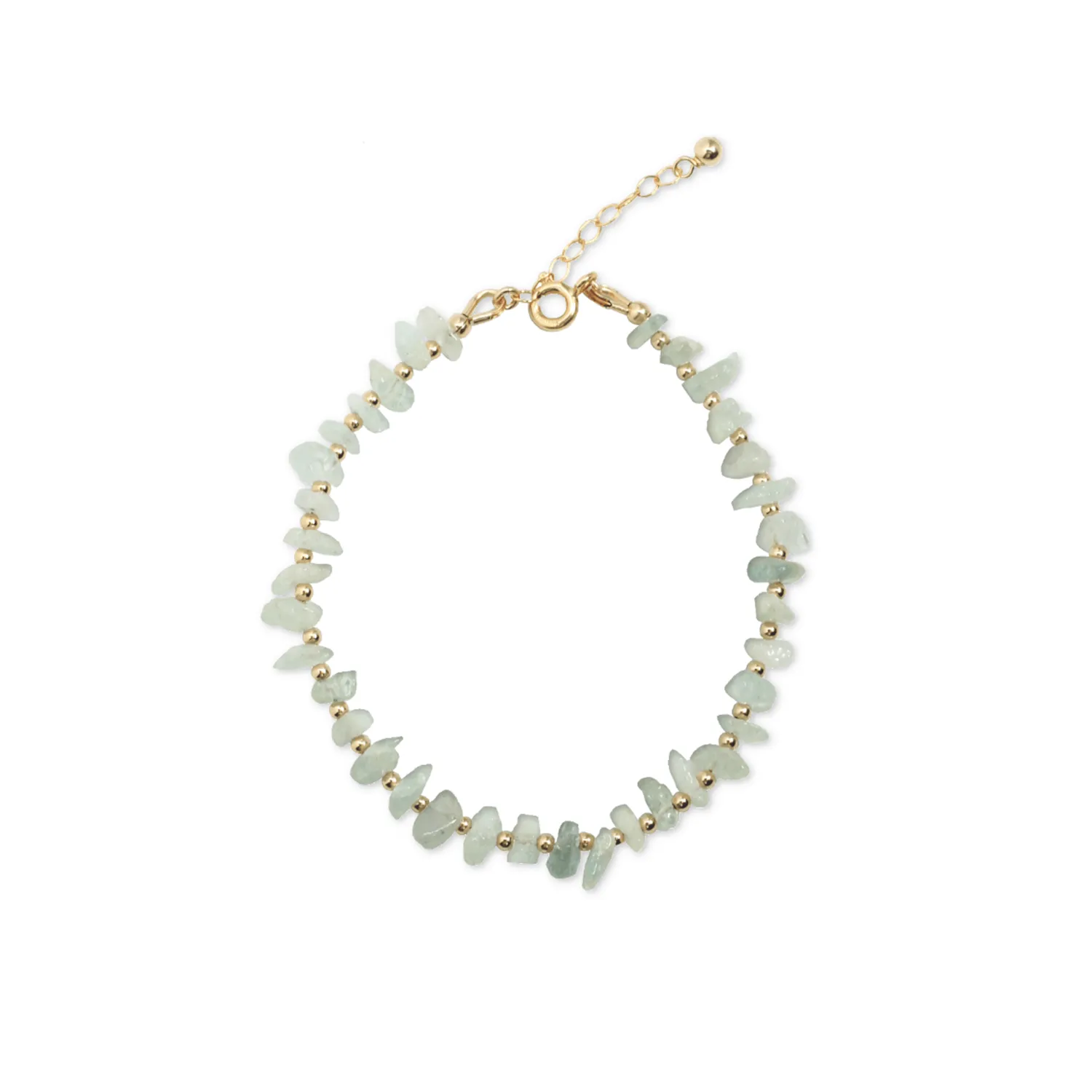 Beachy Gemstone And Gold Bracelet