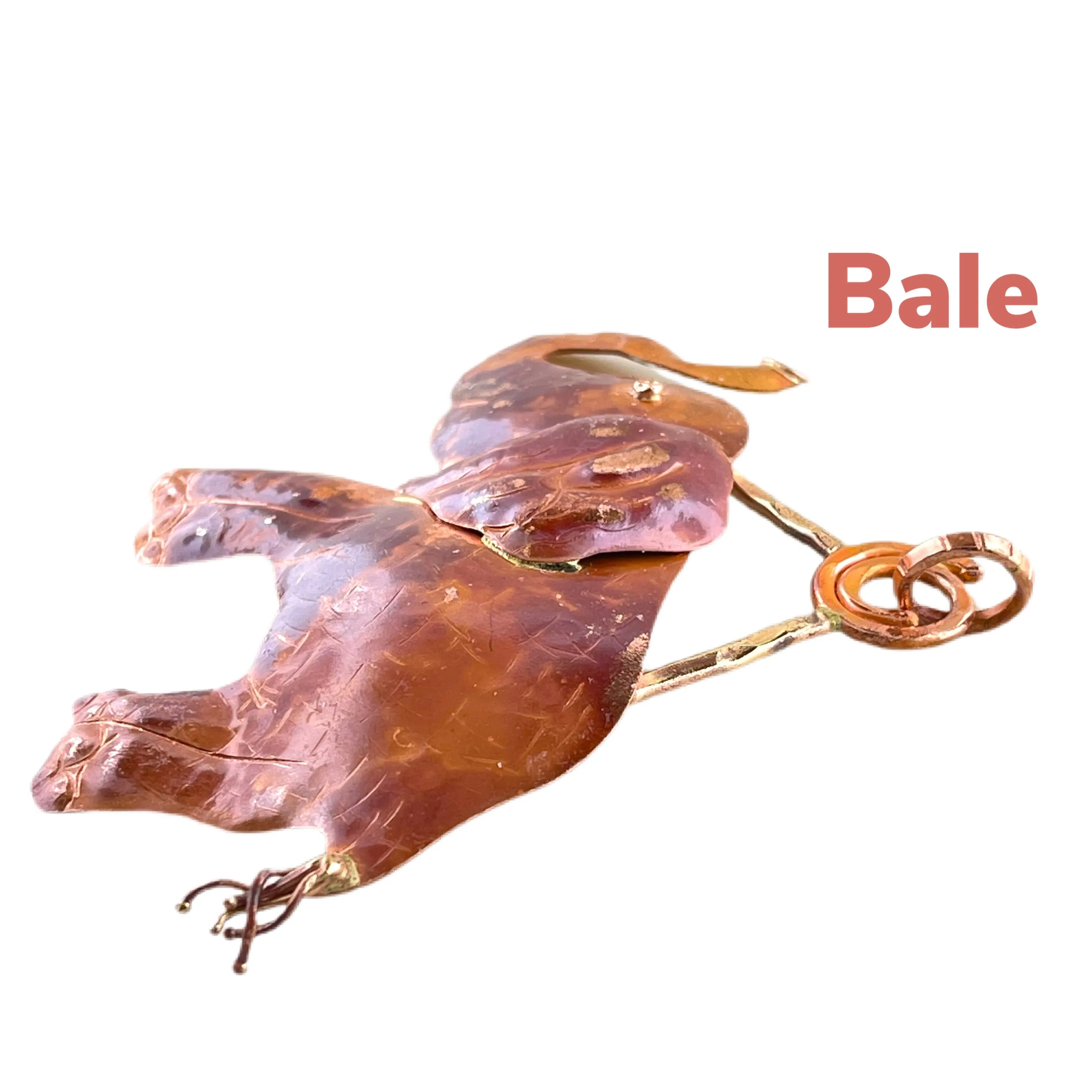 Big Elephant on Swirl Bale Pendant