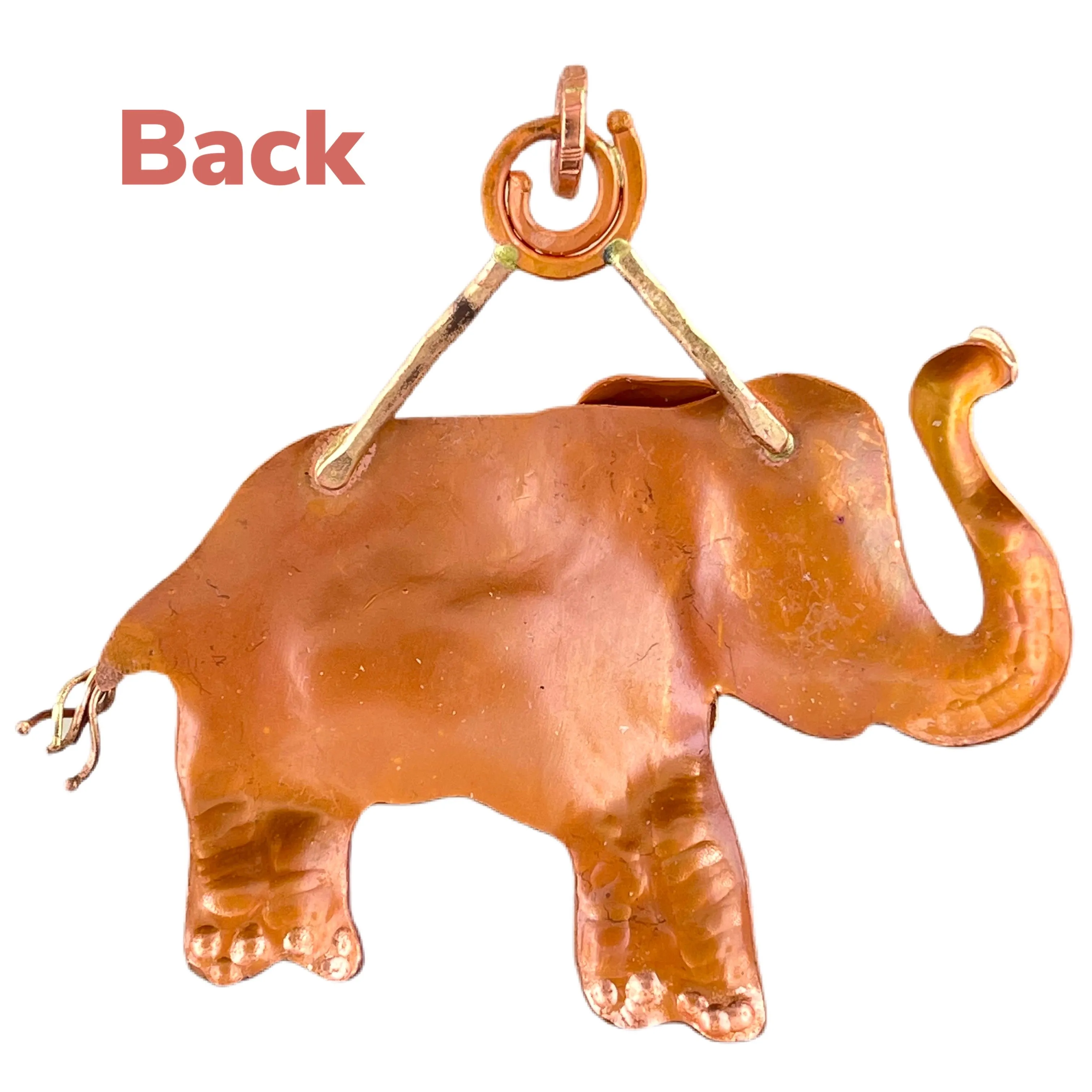 Big Elephant on Swirl Bale Pendant