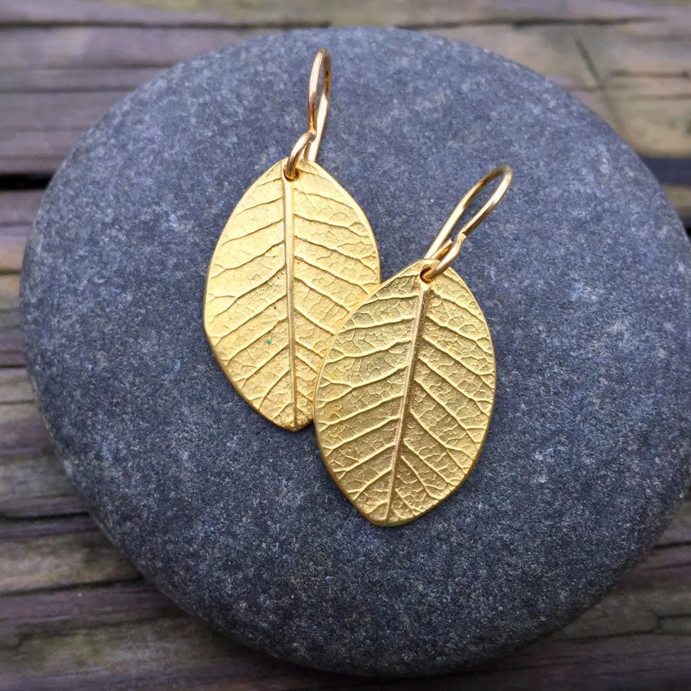 Blueridge Smokebush Leaf Earrings