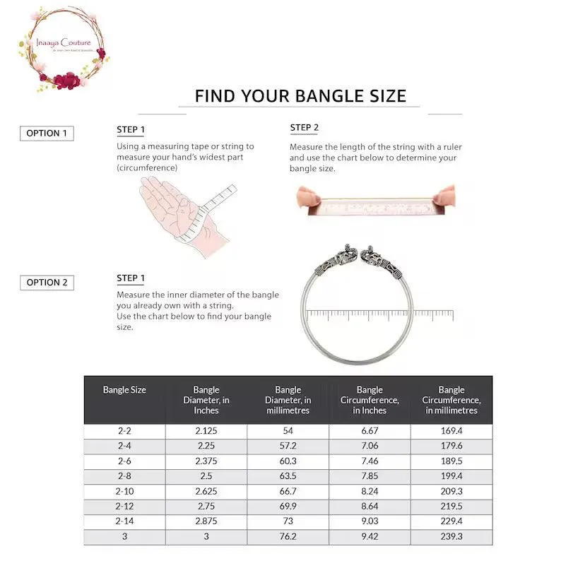 Bridal Wear AD Bangles Pearl Design Indian Weddings Inspired