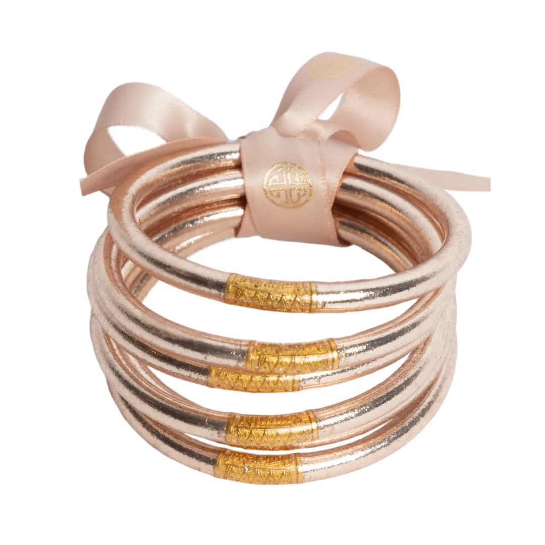 BuDhaGirl | Set of Six | All Weather Bangles in Champagne