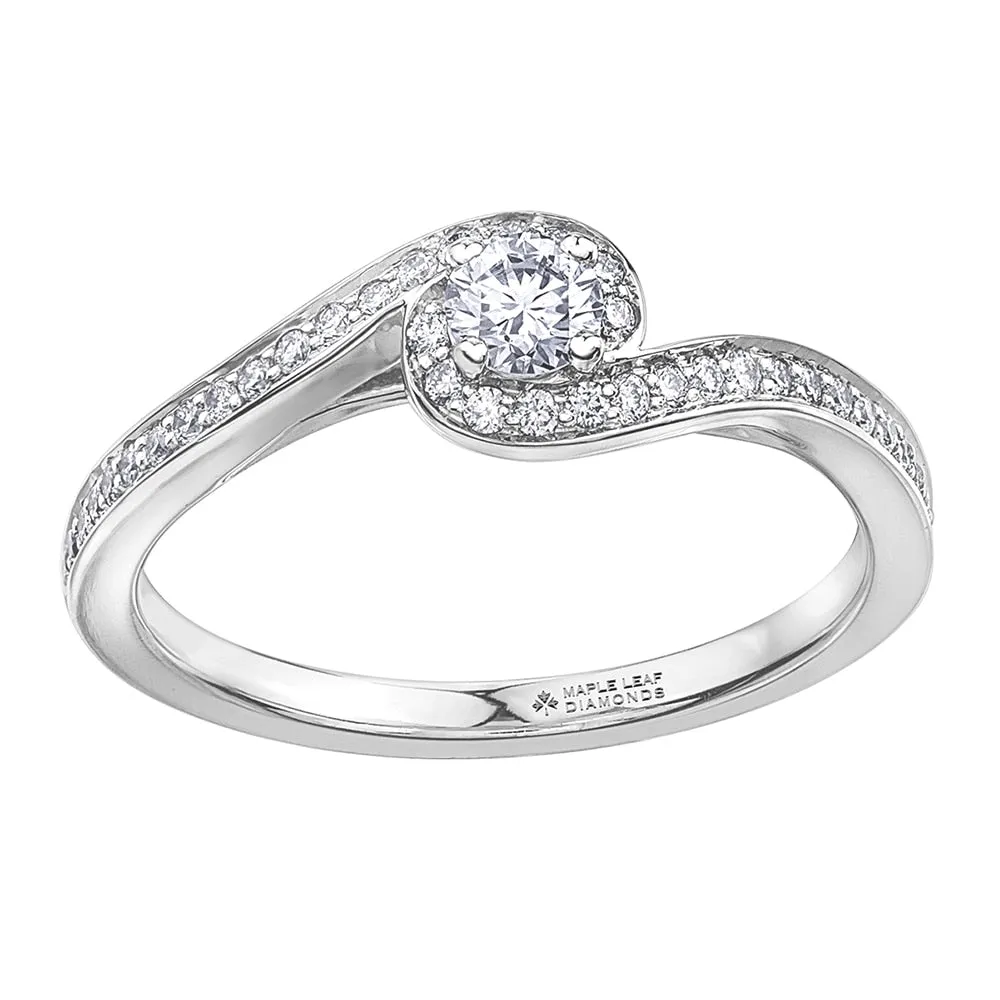 Canadian Curve Bypass Diamond Engagement Ring