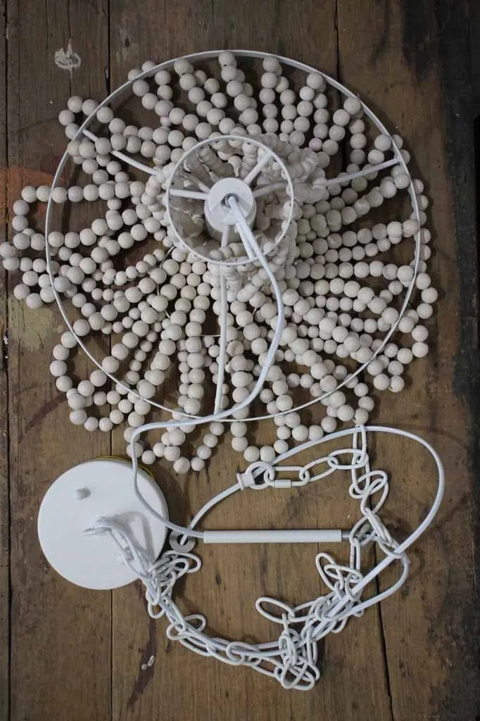 Cocoa Wooden Beaded Pendant
