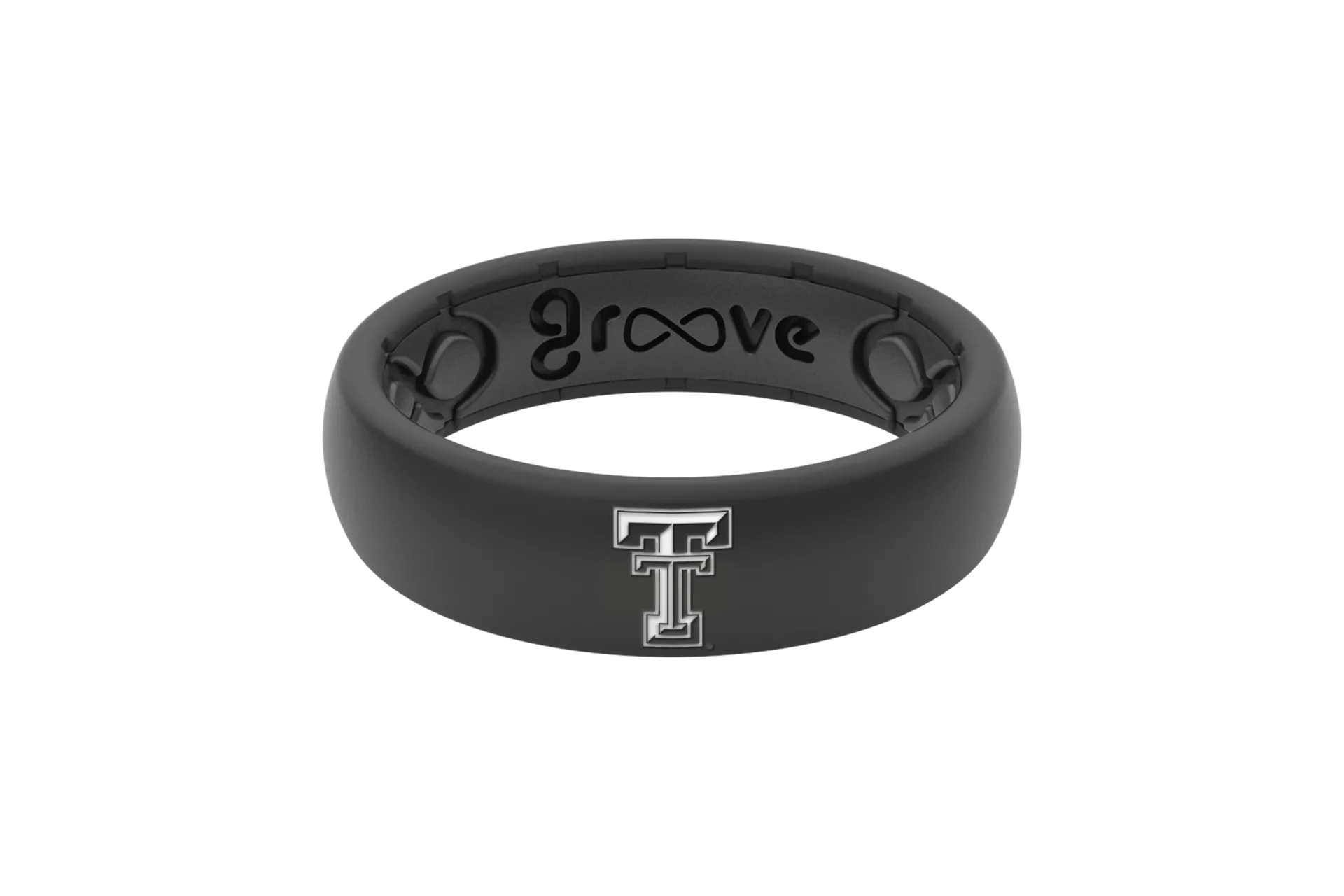 College Texas Tech Black Thin Ring