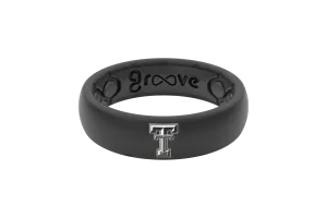 College Texas Tech Black Thin Ring