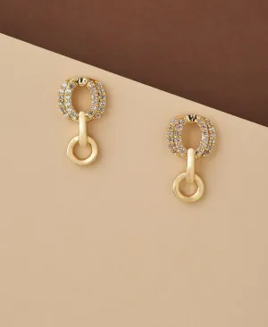 Delicate Stone Studded Stud Earring