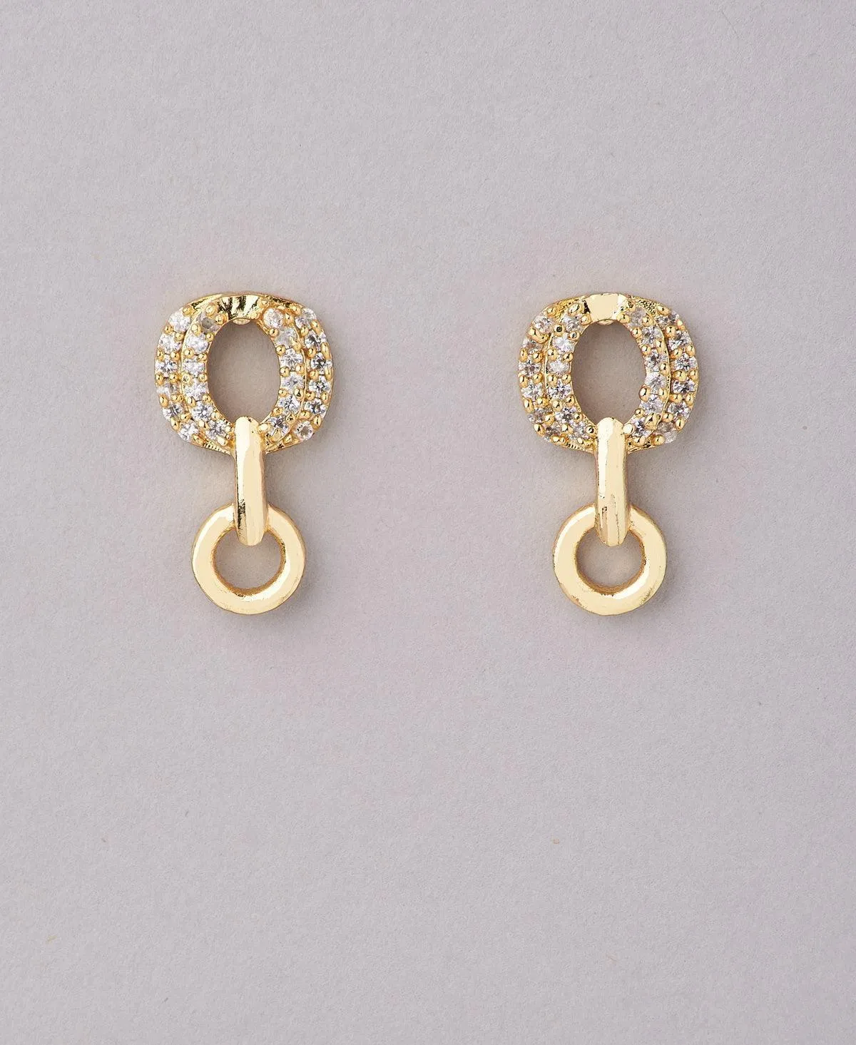 Delicate Stone Studded Stud Earring
