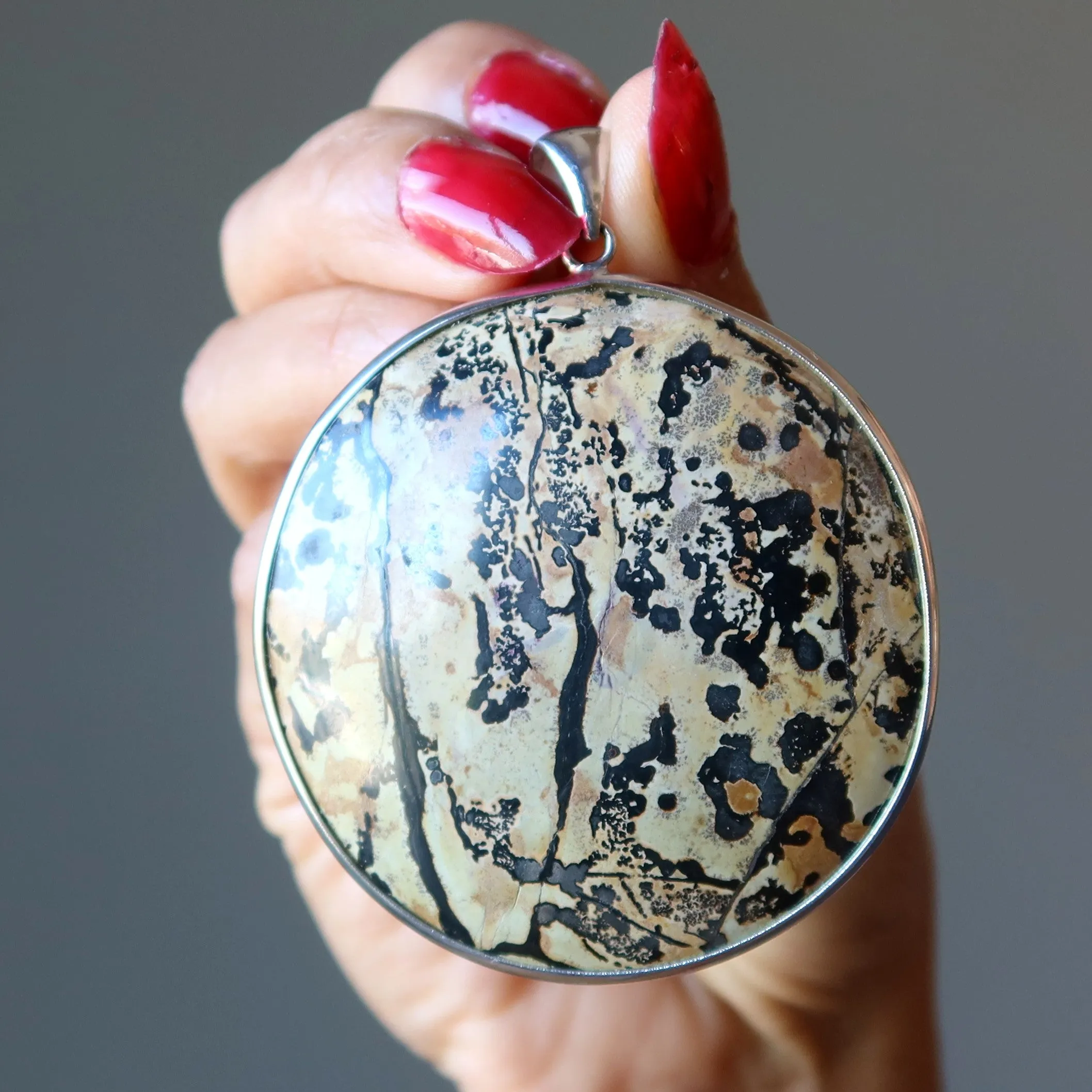 Dendritic Jasper Pendant Enchanting Landscape Crystal