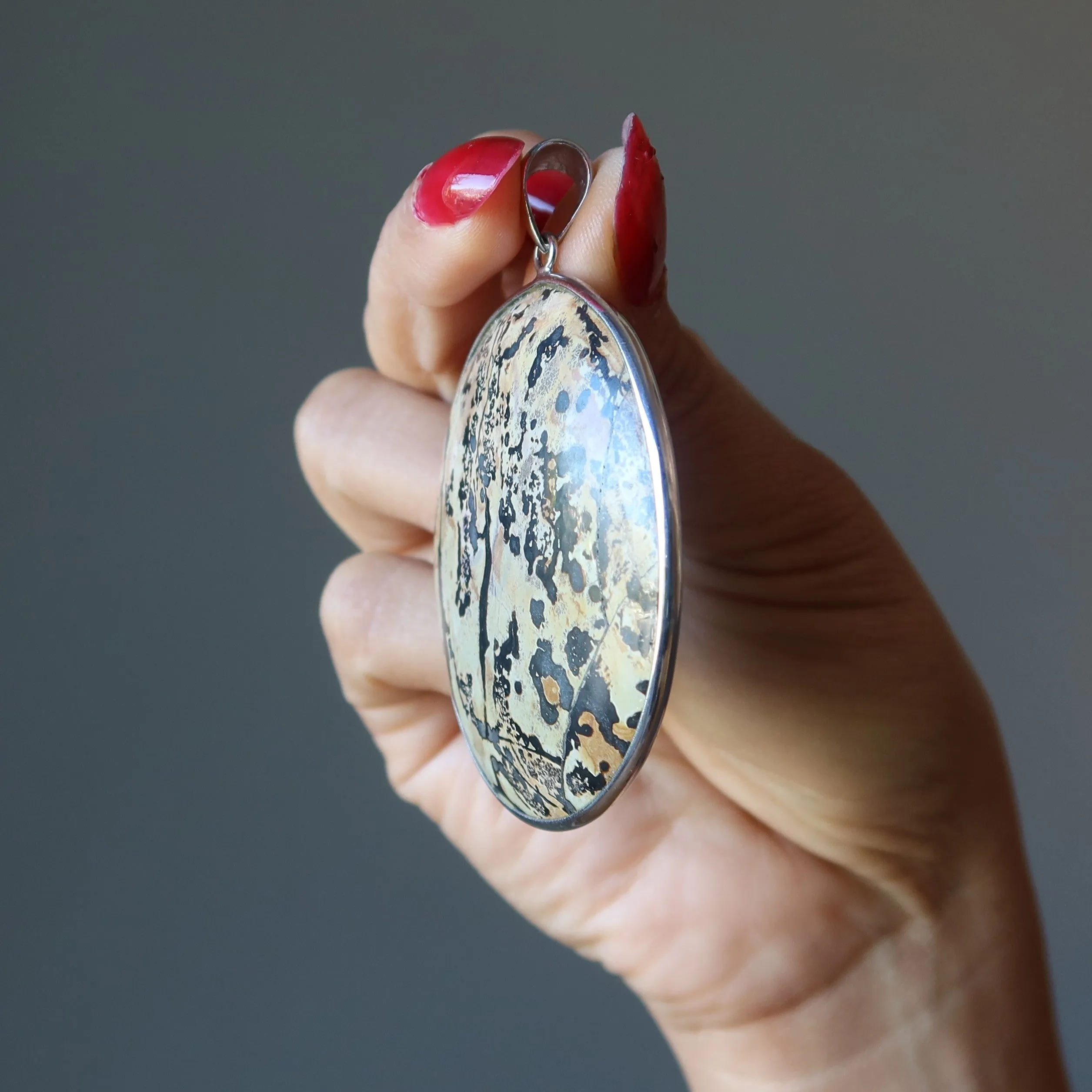 Dendritic Jasper Pendant Enchanting Landscape Crystal