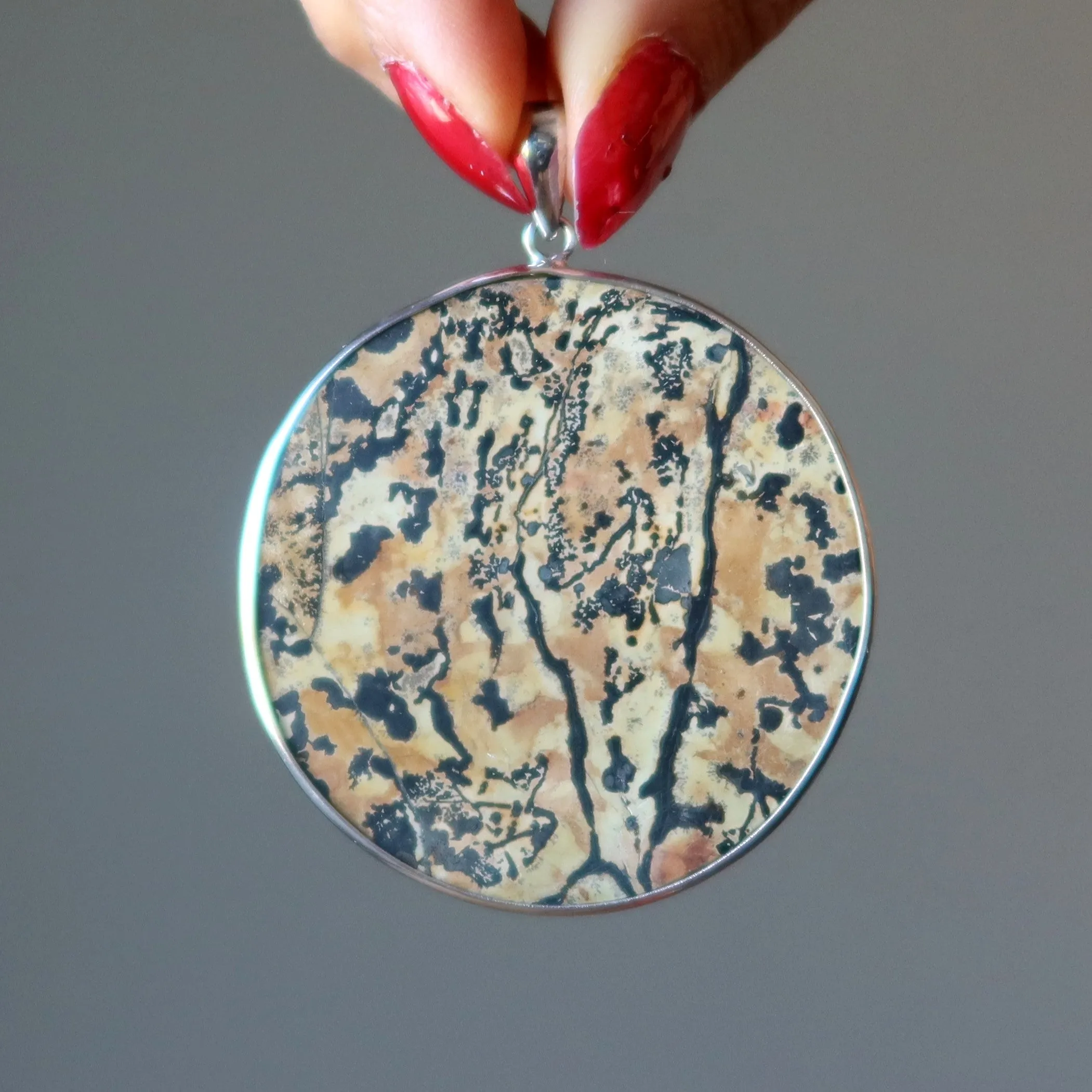 Dendritic Jasper Pendant Enchanting Landscape Crystal