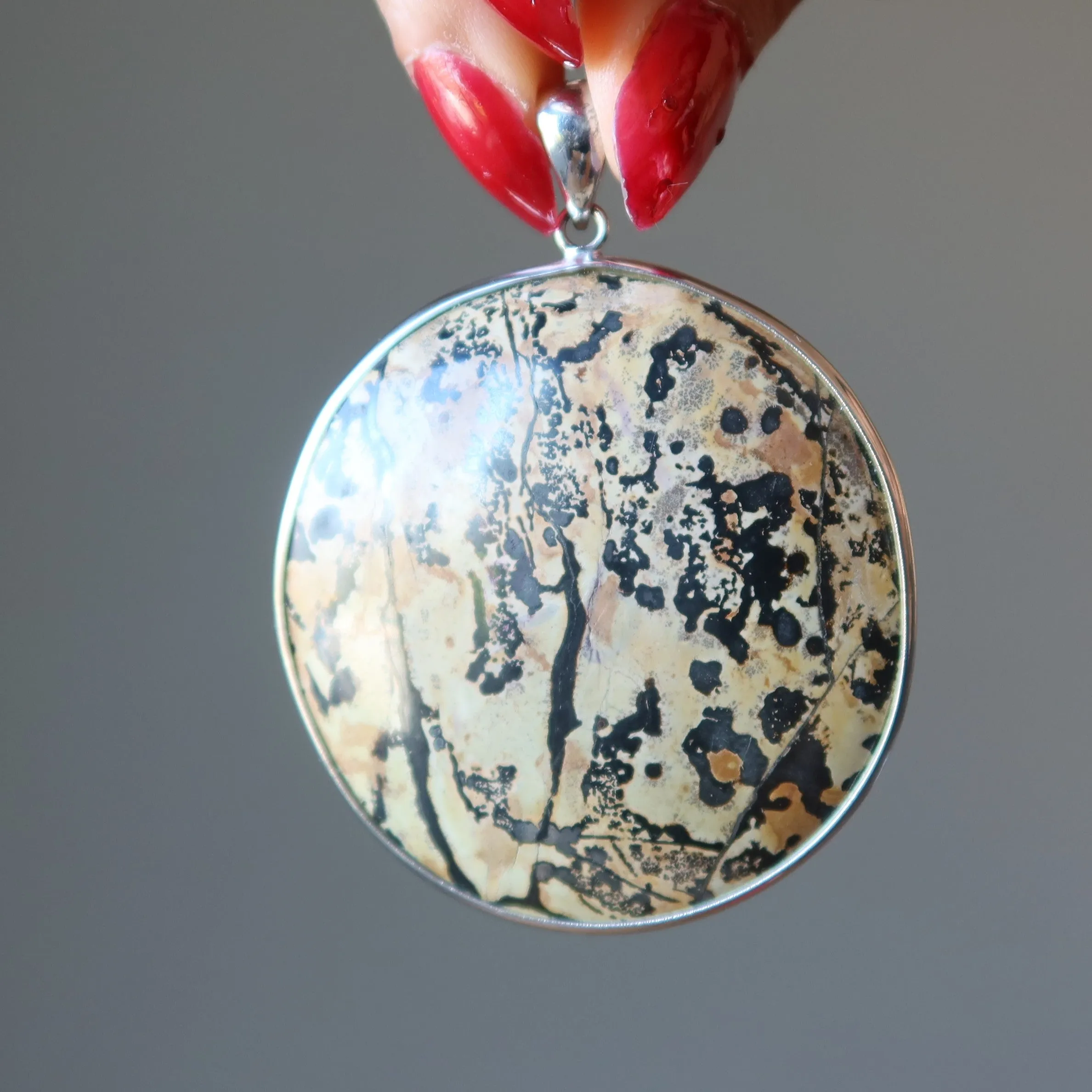 Dendritic Jasper Pendant Enchanting Landscape Crystal