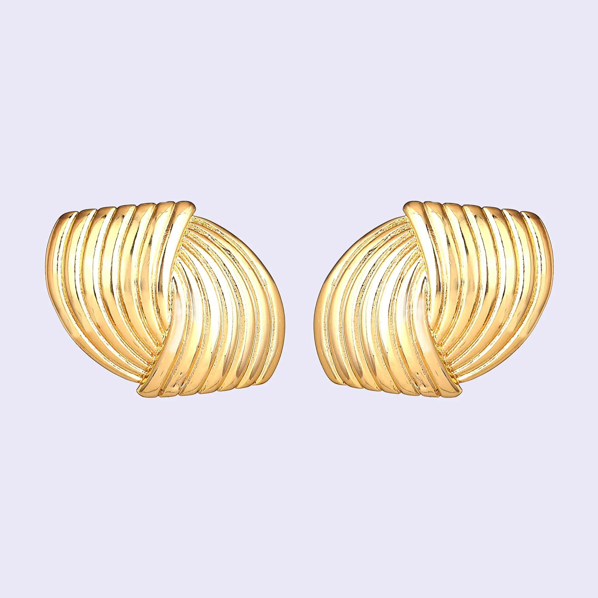 Estele Gold Plated Stylish and Graceful Demifine Stud Earrings for Girls and Women