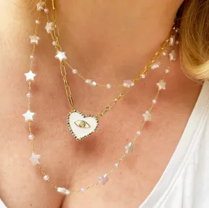 Evil Eye Heart Necklace | Lucky Charm