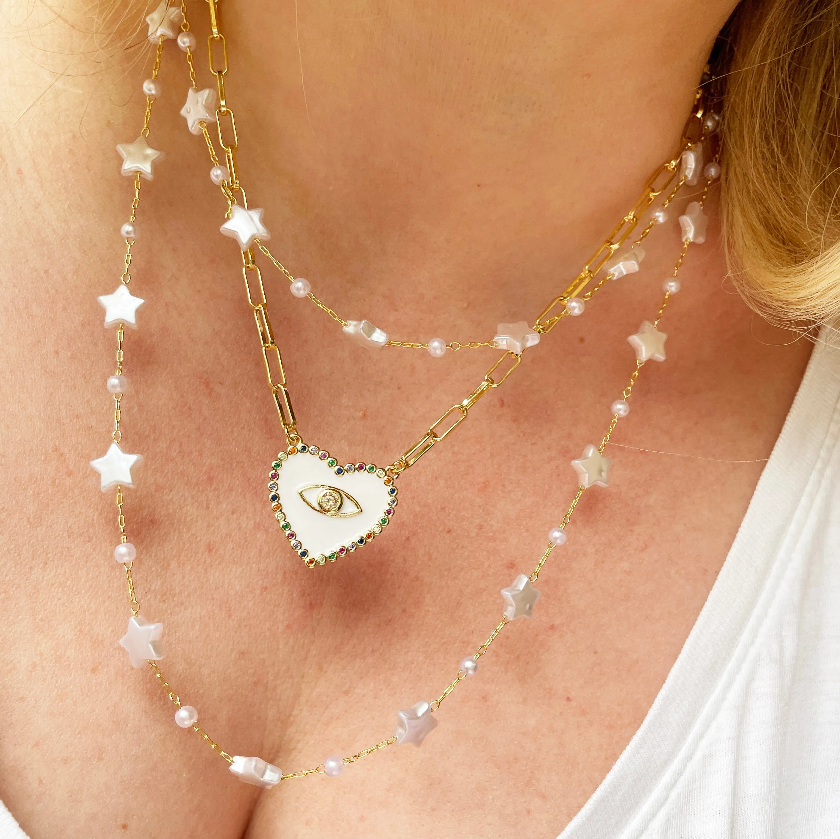 Evil Eye Heart Necklace | Lucky Charm