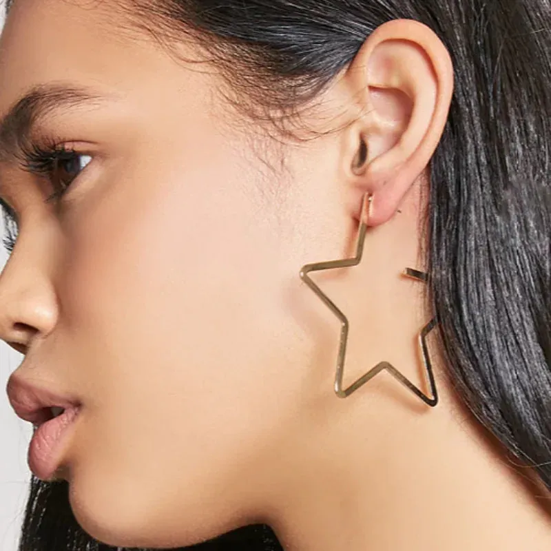 Fashion New Star Statement Stud Earrings Earring