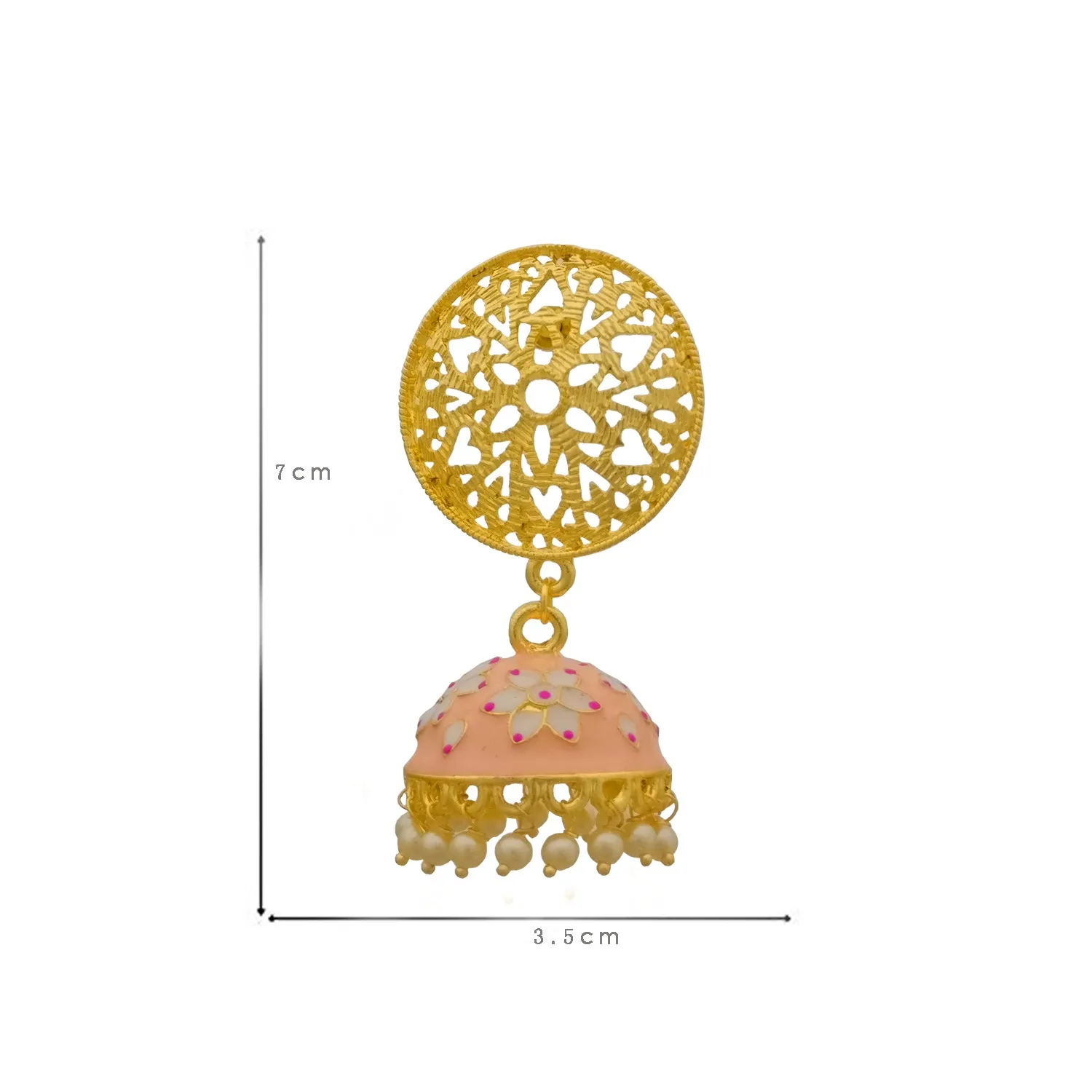 Floral Designer Jhumki with Intricate Studs