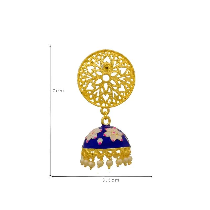 Floral Designer Jhumki with Intricate Studs