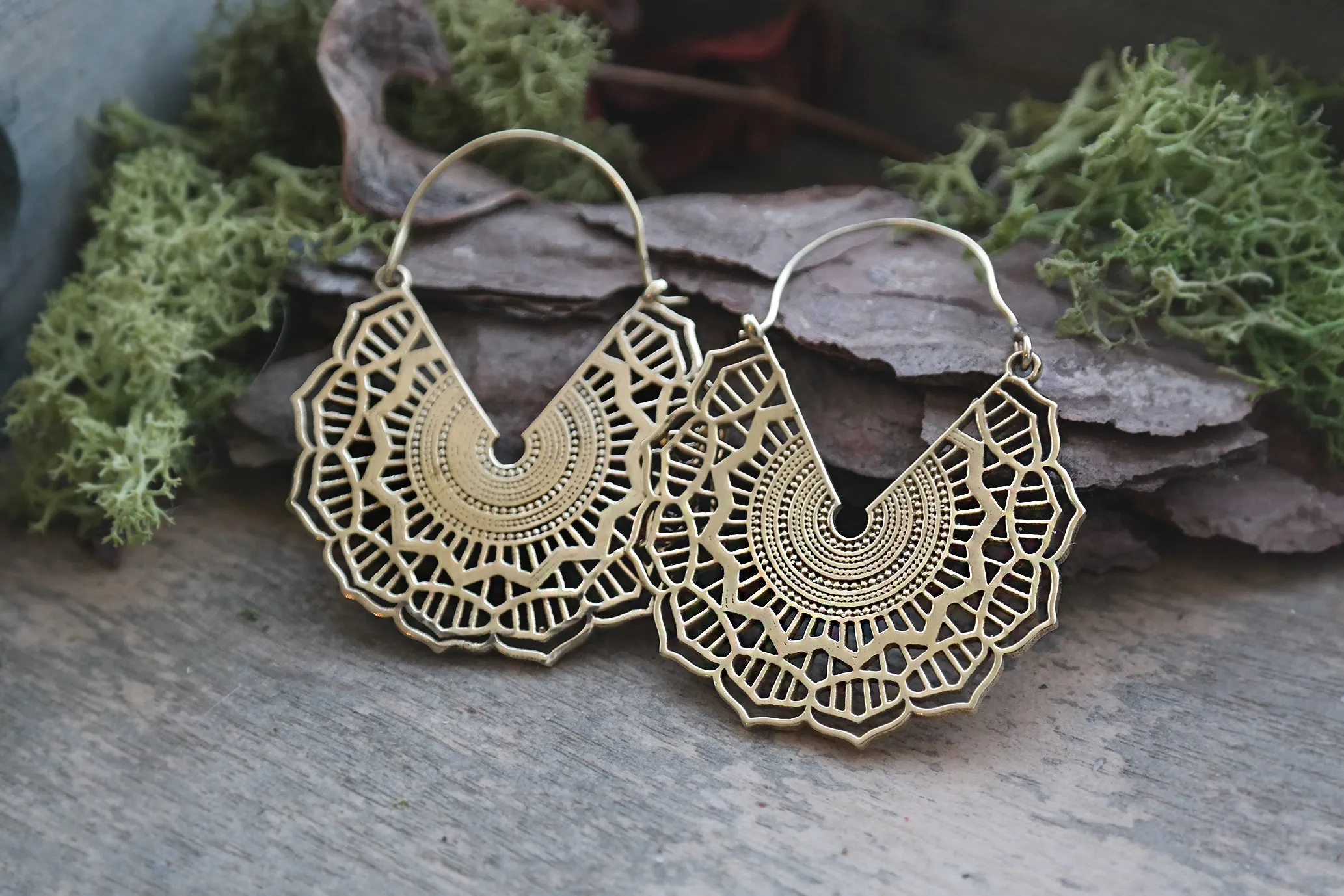 Golden Maya Hoops