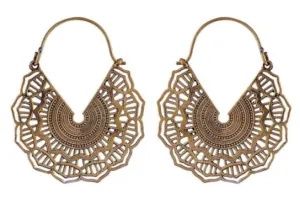 Golden Maya Hoops
