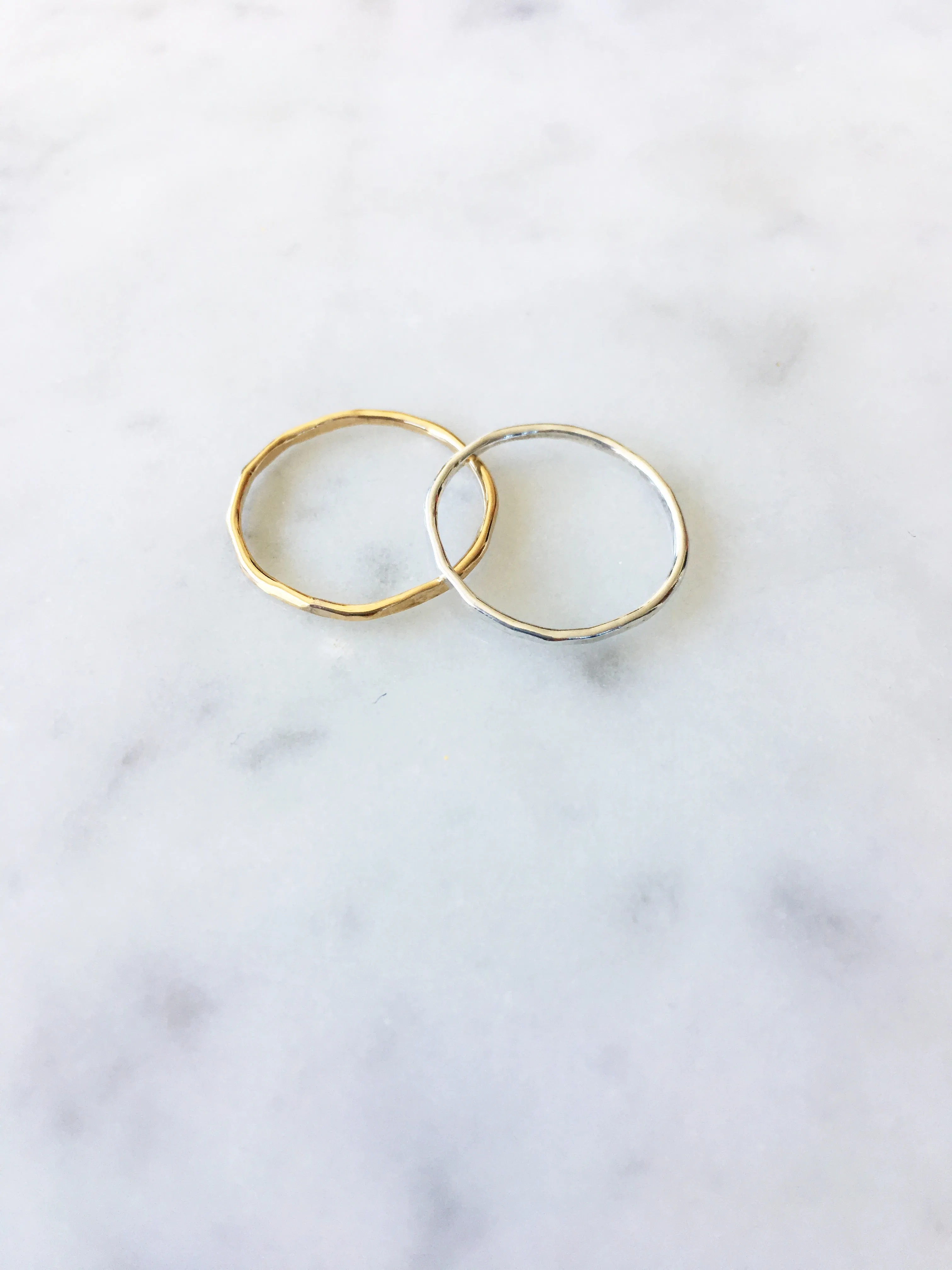 Hammered Knuckle Demi Fine Ring