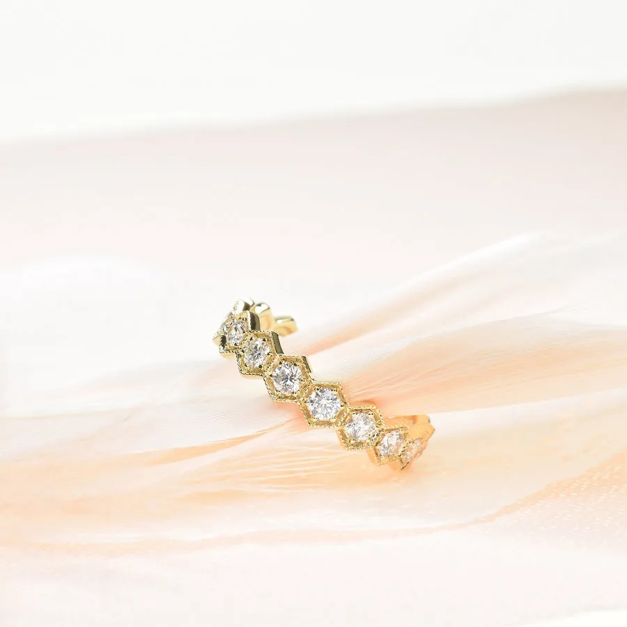 Hexagon Eternity Band