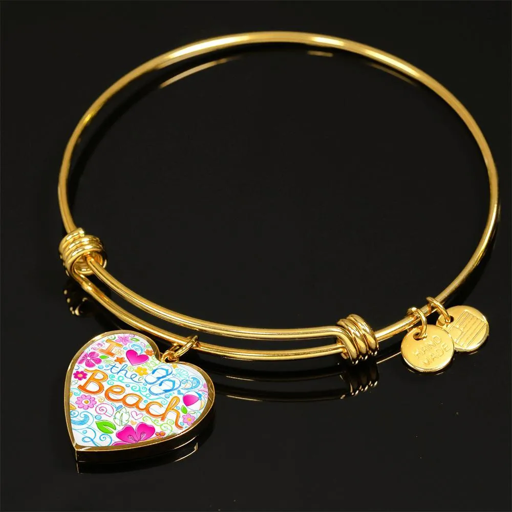 I Love The Beach Heart Necklace