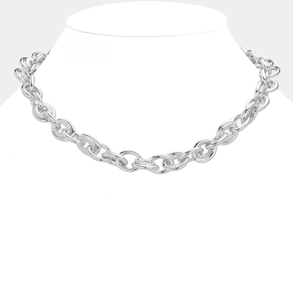 iLLASPARKZ Chunky Metal Chain Necklace
