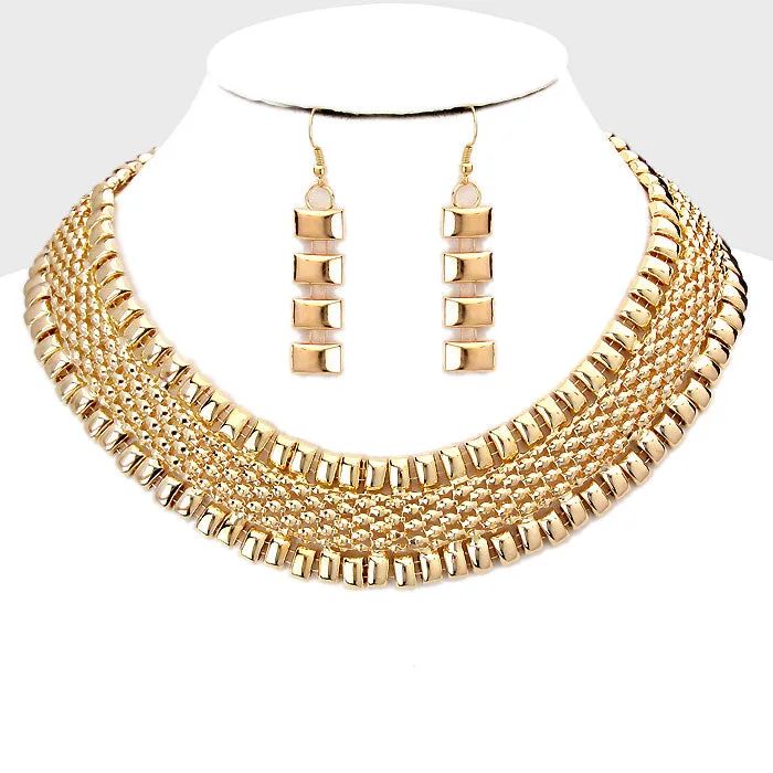 iLLASPARKZ Chunky Metal Collar Necklace