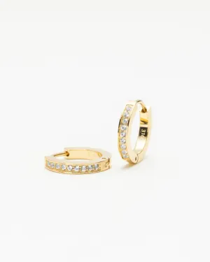 Iris White Sapphire Hoops