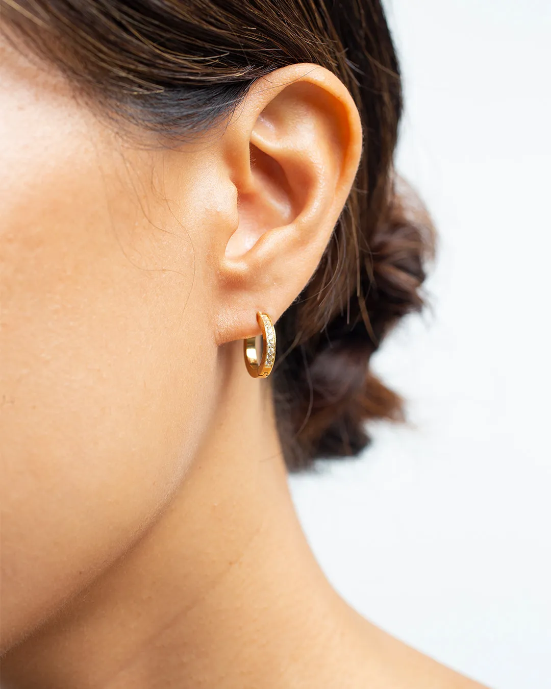 Iris White Sapphire Hoops